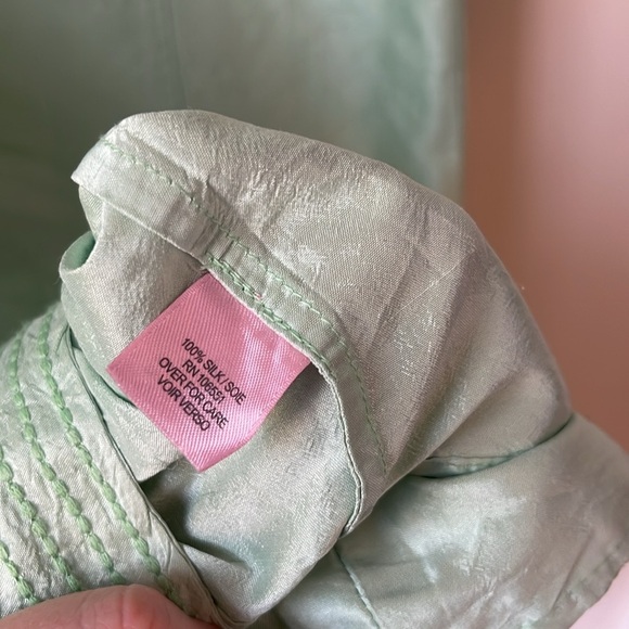 Calypso 100% Silk Resort Dress Mint Seafoam Tank Mini S - Picture 6 of 6